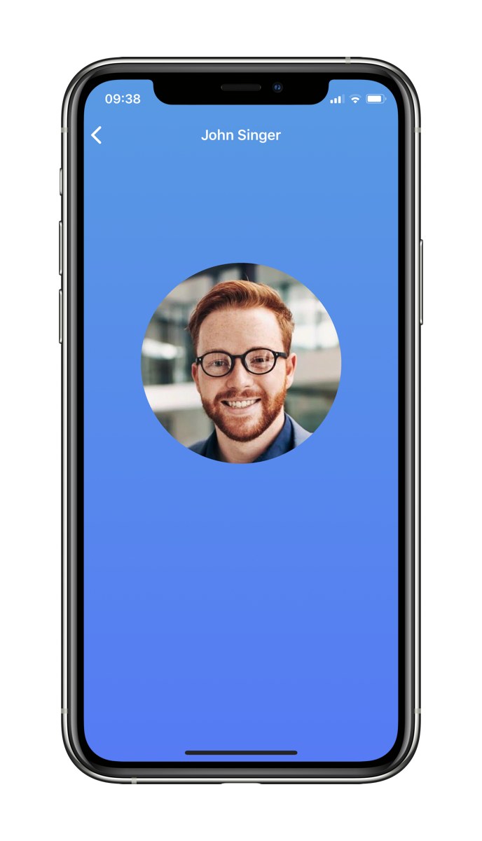 On the chat screen, raise the phone to ear to speak your message.